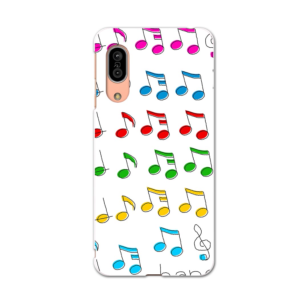 SH-02M AQUOS sense3 アクオス センススリー sh02m docomo ドコモ スマホ カバー 全機種対応 あり ケース スマホケース スマホカバー TPU ソフトケース 004722 音楽　音符　カラフル