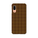 SHV45 AQUOS sense3 アクオス センススリー shv45 エーユー au スマホ カバー ケース スマホケース スマホカバー TPU ソフトケース 005109 千鳥柄 ブラウン 模様