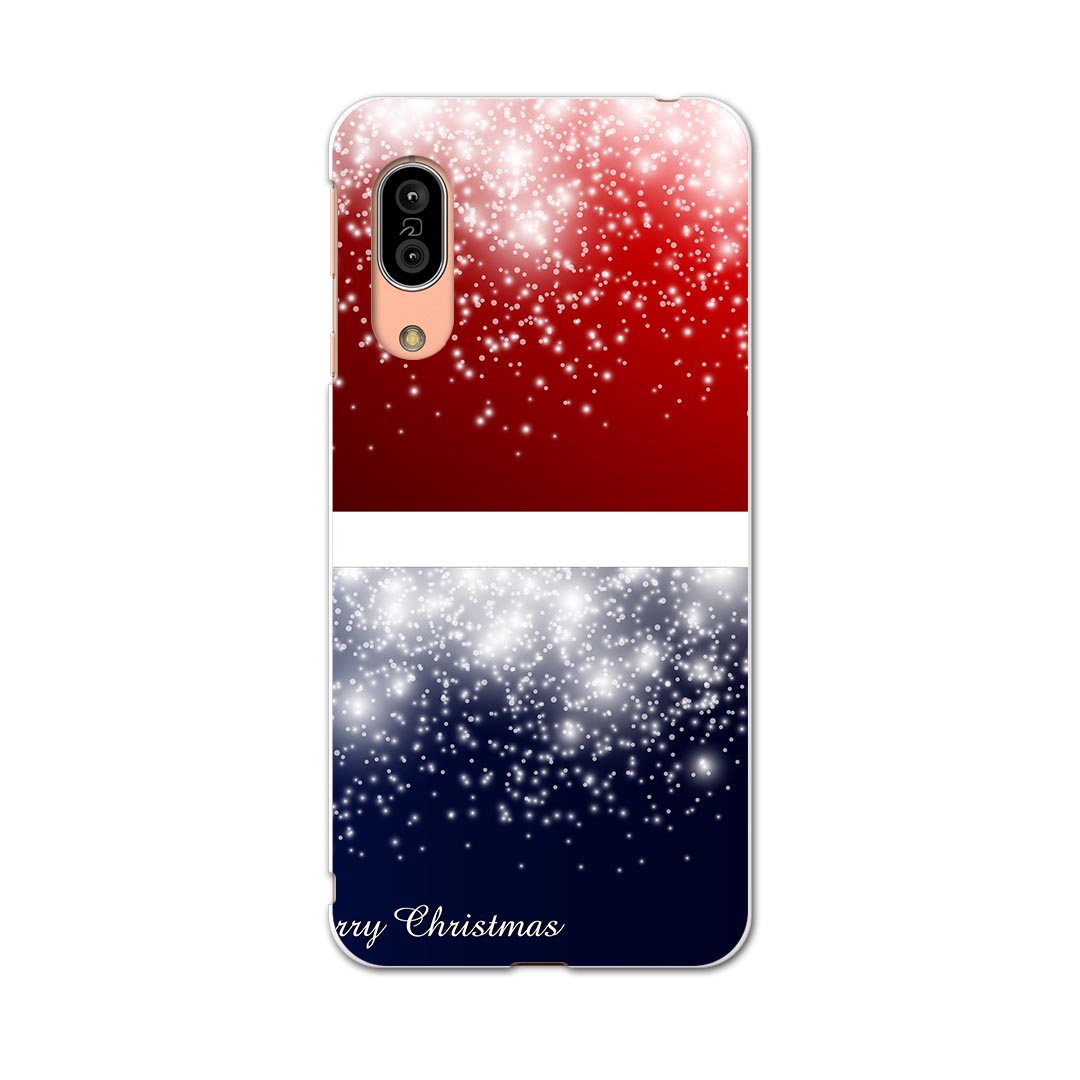 AQUOS sense3 SH-02M アクオス センススリー sh02m 専用ソフトケース スマホカバー カバー ケース tpu ソフト ケース 008030 赤　レッド　冬　ツリー　青　雪