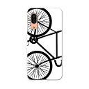 SHV45 AQUOS sense3 アクオス センススリー shv45 エーユー au スマホ カバー ケース スマホケース スマホカバー TPU ソフトケース 009765 乗り物 自転車 モノクロ