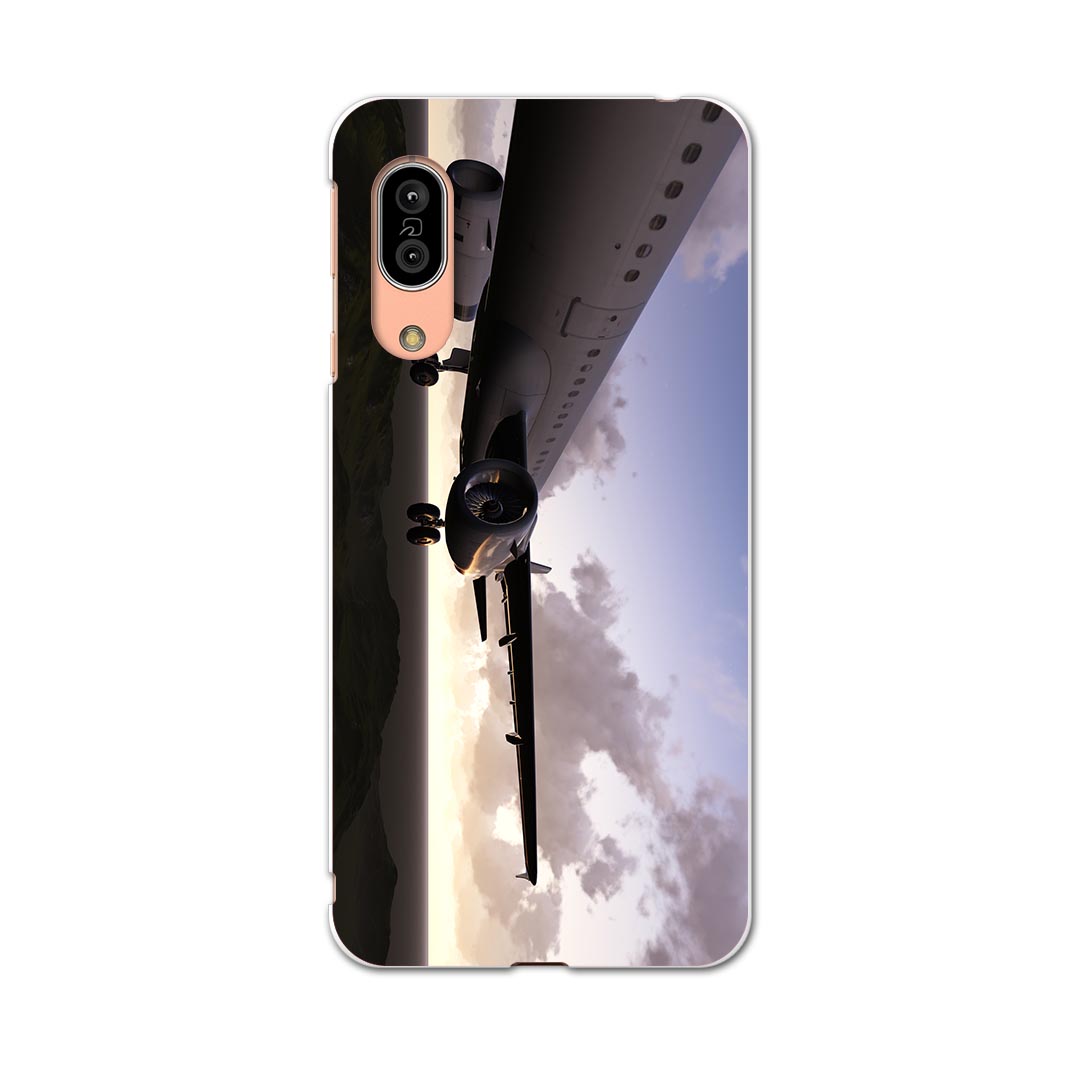 AQUOS sense3 SH-02M アクオス センススリー sh02m 専用ソフトケース スマホカバー カバー ケース tpu ソフト ケース 011231 乗り物　飛行機　空