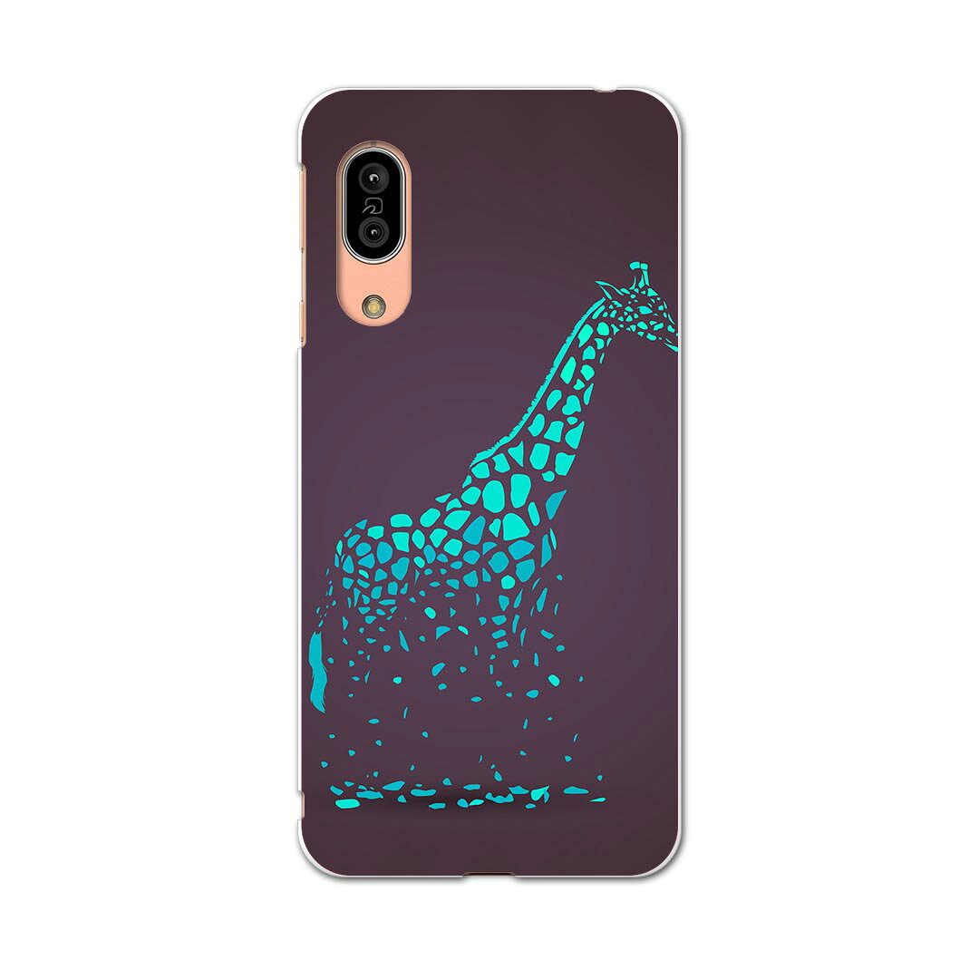 AQUOS sense3 SH-02M アクオス センススリー sh02m 専用ソフトケース スマホカバー カバー ケース tpu ソフト ケース 011640 アニマル　動物　キリン