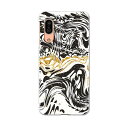 SHV45 AQUOS sense3 アクオス センススリー shv45 エーユー au スマホ カバー ケース スマホケース スマホカバー TPU ソフトケース 012556 マーブル モノトーン 白黒(2)