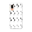 SH-02M AQUOS sense3 アクオス センススリー sh02m docomo ドコモ スマホ カバー 全機種対応 あり ケース スマホケース スマホカバー TPU ソフトケース 013224 足跡 動物 英語(2)