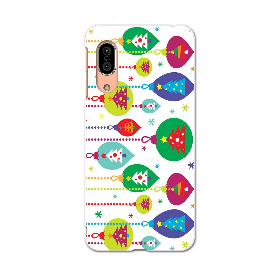 SH-02M AQUOS sense3 アクオス センススリー sh02m docomo ドコモ スマホ カバー 全機種対応 あり ケース スマホケース スマホカバー TPU ソフトケース 013763 クリスマス　カラフル　ツリー