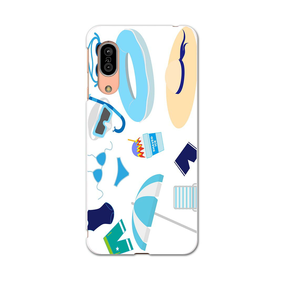 SH-02M AQUOS sense3 アクオス センススリー sh02m docomo ドコモ スマホ カバー 全機種対応 あり ケース スマホケース スマホカバー TPU ソフトケース 014106 海 ビーチ パラソル