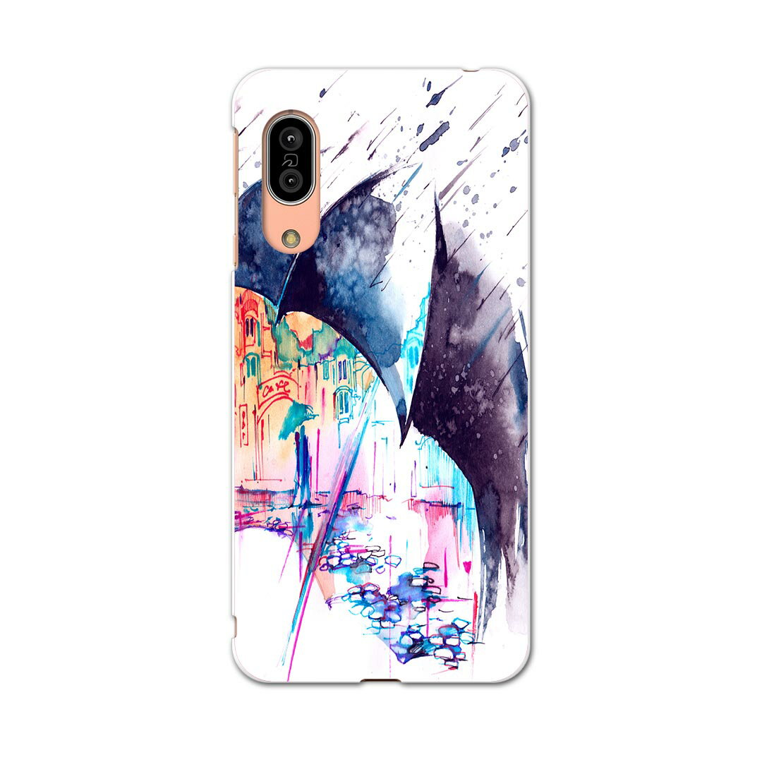 AQUOS sense3 SH-02M アクオス センススリー sh02m 専用ソフトケース スマホカバー カバー ケース tpu ソフト ケース 014179 傘 風景 イラスト