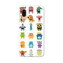 AQUOS sense3 SH-02M アクオス センススリー sh02m 専用ソフトケース スマホカバー カバー ケース tpu ソフト ケース 015382 かわいい 妖怪 カラフル モンスター(2)