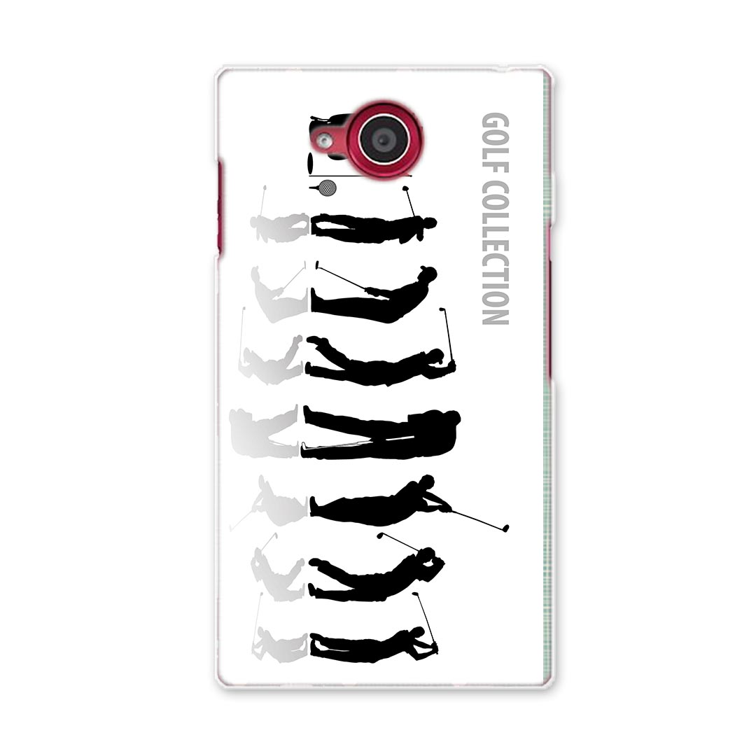 SH-03G AQUOS ZETA アクオス ゼータ sh03g docomo ドコモ スマホ カバー スマホケース スマホカバー PC ハードケース ゴルフ　ショット　イラスト スポーツ 000140