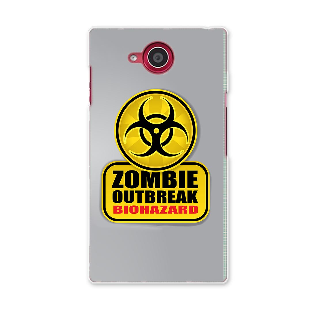 SH-03G AQUOS ZETA アクオス ゼータ sh03g docomo ドコモ スマホ カバー スマホケース スマホカバー PC ハードケース 標識 ゾンビ バイオハザード ユニーク 001180