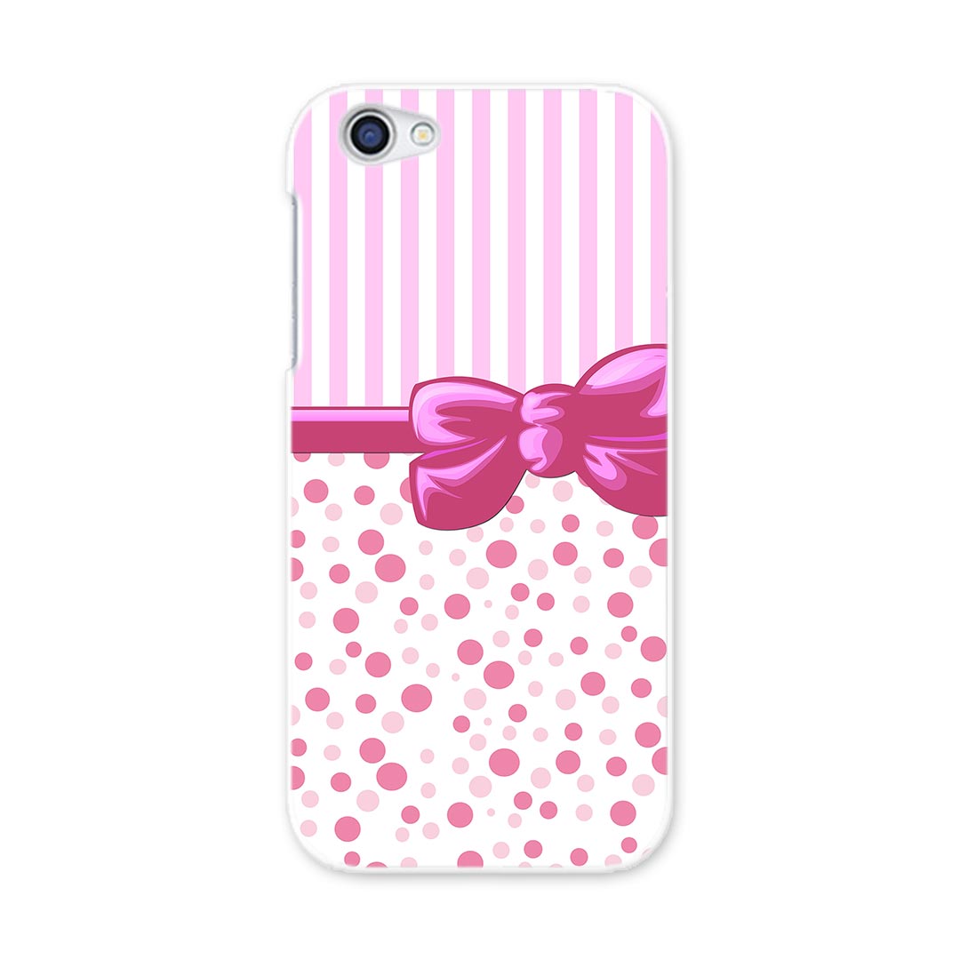 604SH AQUOS R アクオスR Sharp シャープ softbank ソフトバンク 604sh スマホ カバー ケース スマホケース スマホカバー PC ハードケース 002431 リボン　ボーダー　ピンクのサムネイル