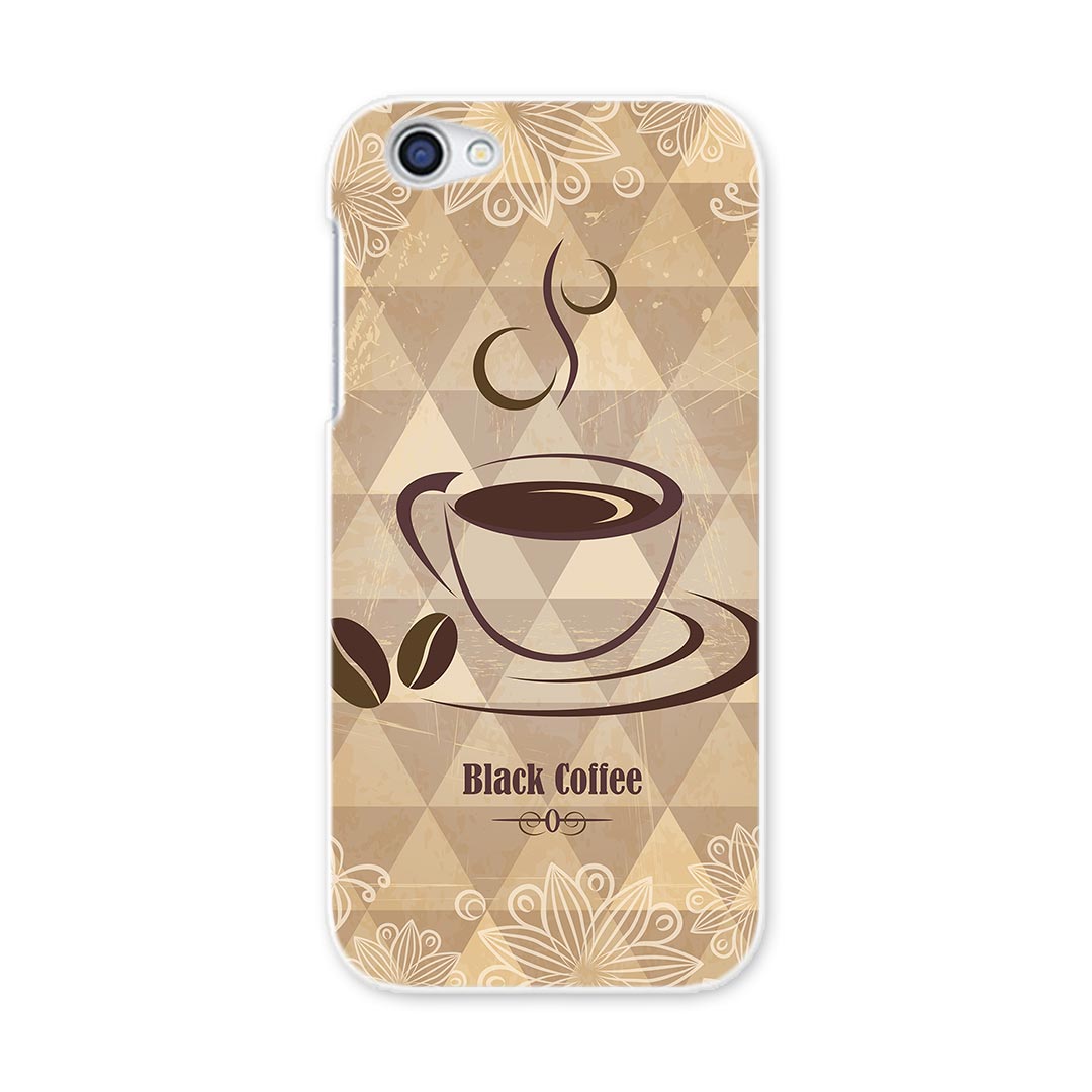 SH-03J AQUOS R アクオス R sh03j docomo ドコモ スマホ カバー スマホケース スマホカバー PC ハードケース コーヒー　模様　ブラウン ユニーク 002693