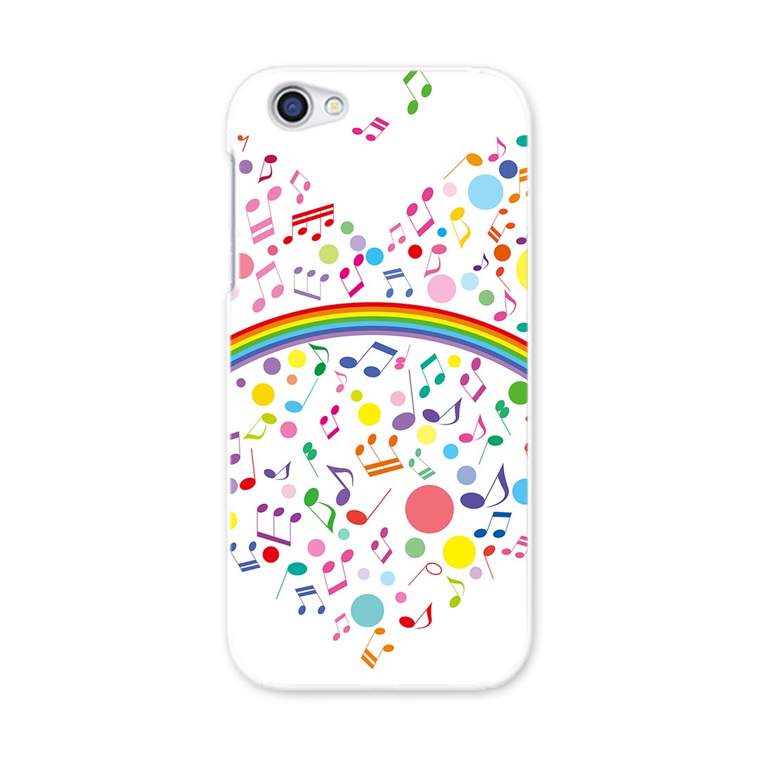 Mobile Phone Cases - 604SH AQUOS R アクオスR Sharp シャープ softbank ソフトバンク 604sh スマホ カバー ケース スマホケース スマホカバー PC ハードケース 004795 ハート　音符　虹　カラフル