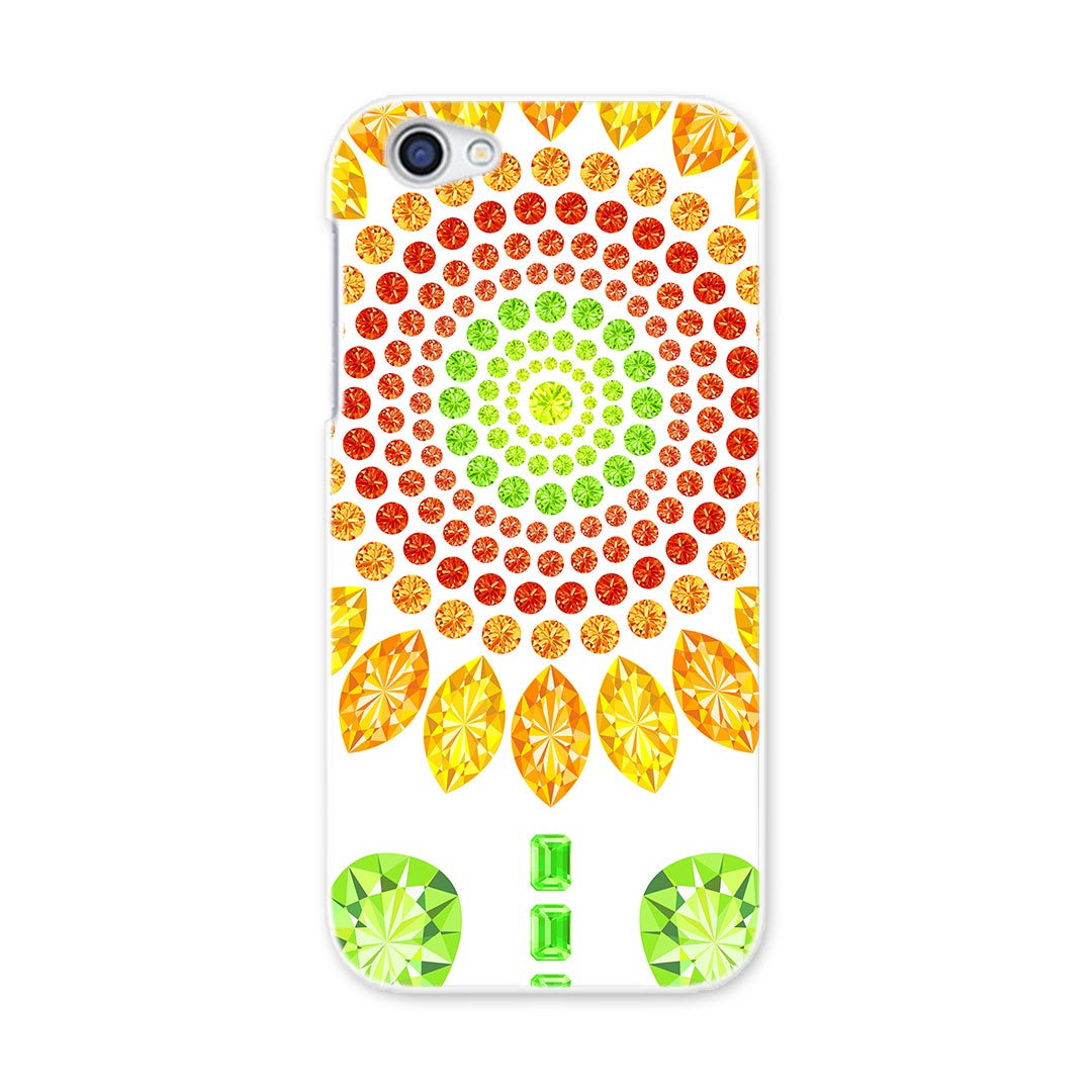 SH-03J AQUOS R アクオス R sh03j docomo ドコモ スマホ カバー スマホケース スマホカバー PC ハードケース ひまわり　宝石　イラスト フラワー 005195