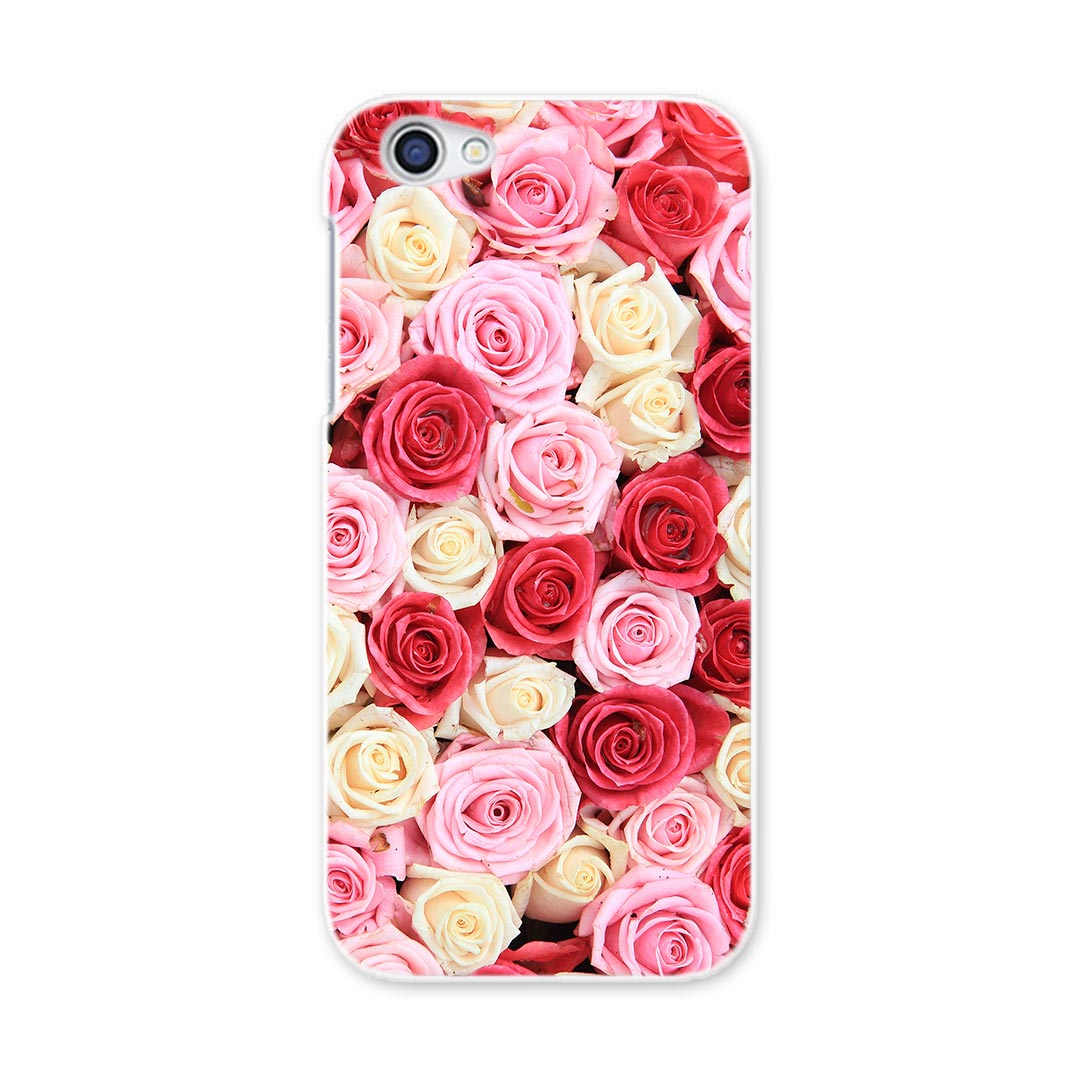 SH-03J AQUOS R アクオス R sh03j docomo ドコモ スマホ カバー スマホケース スマホカバー PC ハードケース 薔薇　ピンク　白　赤 ラブリー フラワー 005272