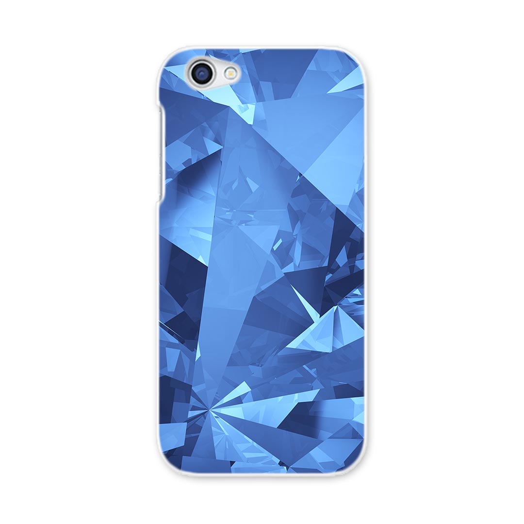 SH-03J AQUOS R アクオス R sh03j docomo ドコモ スマホ カバー ケース スマホケース スマホカバー PC ハードケース 青　ブルー　きらきら　結晶 クール 007842