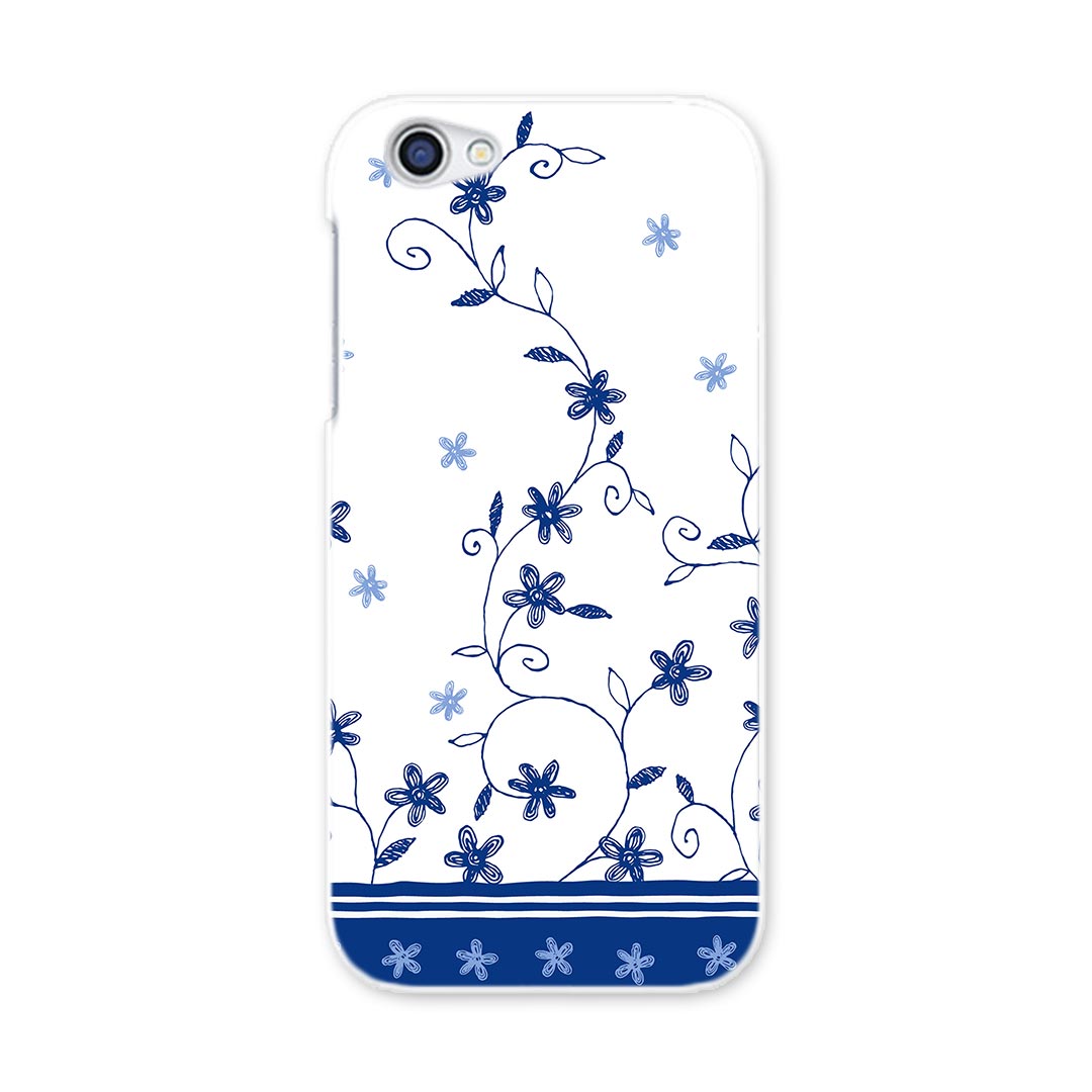 SH-03J AQUOS R アクオス R sh03j docomo ドコモ スマホ カバー ケース スマホケース スマホカバー PC ハードケース 青　ブルー　花　フラワー フラワー 008596