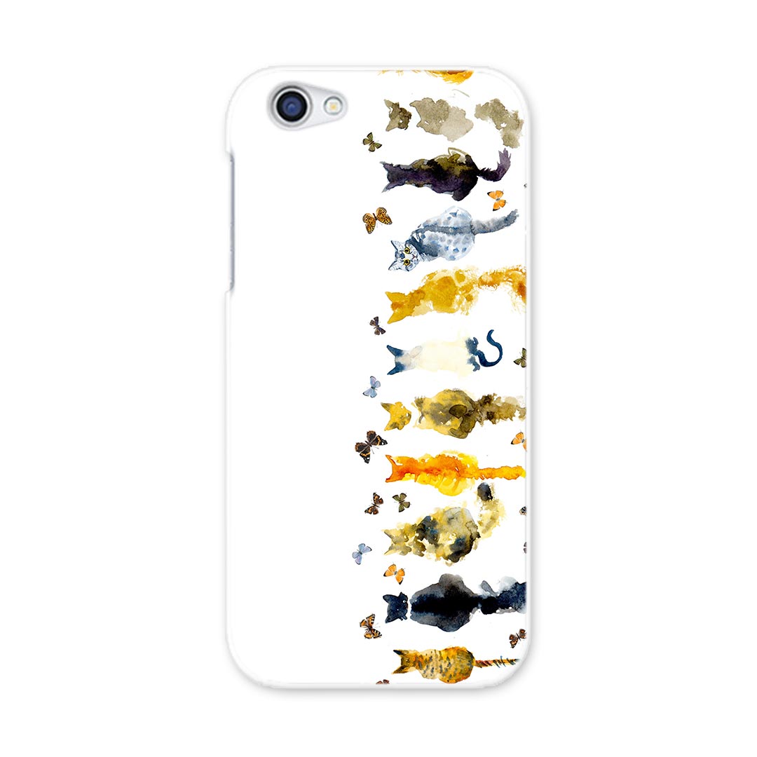 SHV39 AQUOS R アクオス R au エーユー スマホ カバー スマホケース ハード pc ケース ハードケース 動物　猫　水彩 010276