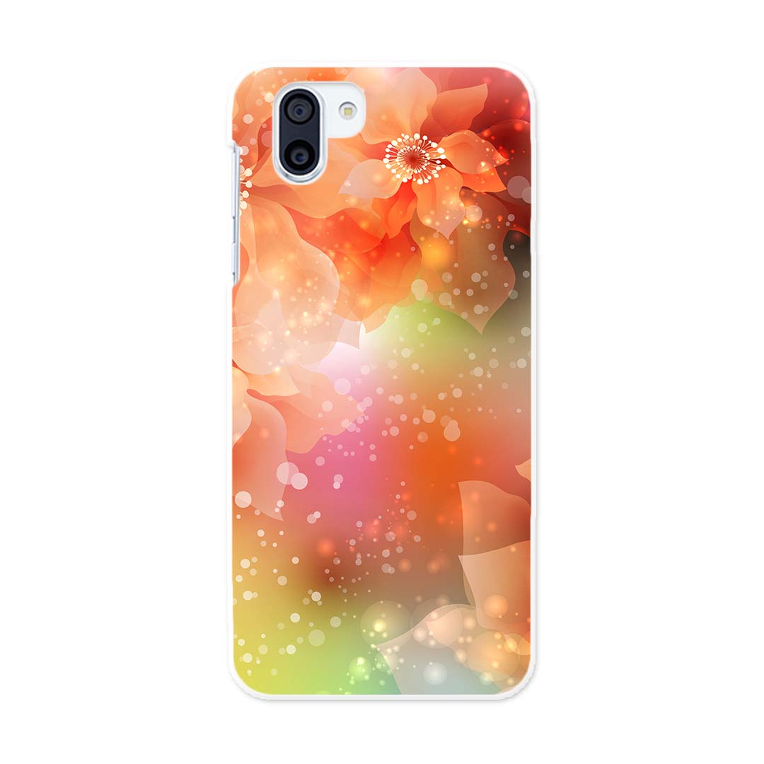 SHV42 AQUOS R2 アクオス アールツー au エーユー shv42 スマホ カバー ケース スマホケース スマホカバー TPU ソフトケース 001992 花　フラワー　オレンジ