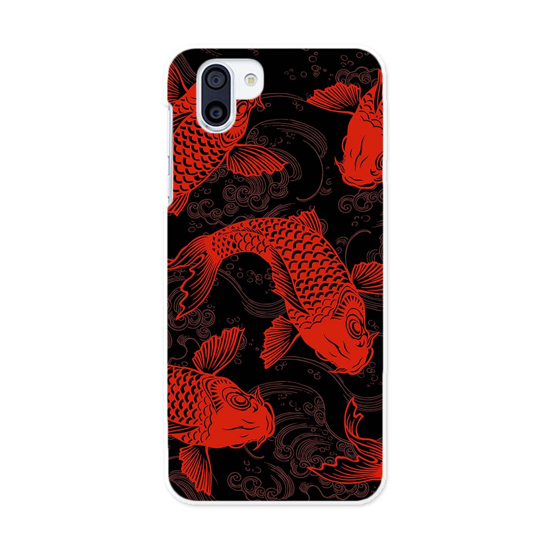 SH-03K AQUOS R2 アクオスアールツー docomo sh03k ドコモ スマホ カバー ケース スマホケース スマホカバー PC ハードケース 007975 和風　和柄　鯉　赤　レッド　魚