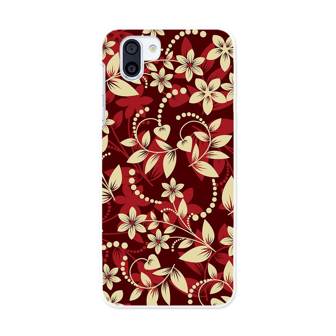 SH-03K AQUOS R2 アクオスアールツー docomo sh03k ドコモ スマホ カバー ケース スマホケース スマホカバー PC ハードケース 007993 花　フラワー　赤　レッド　模様