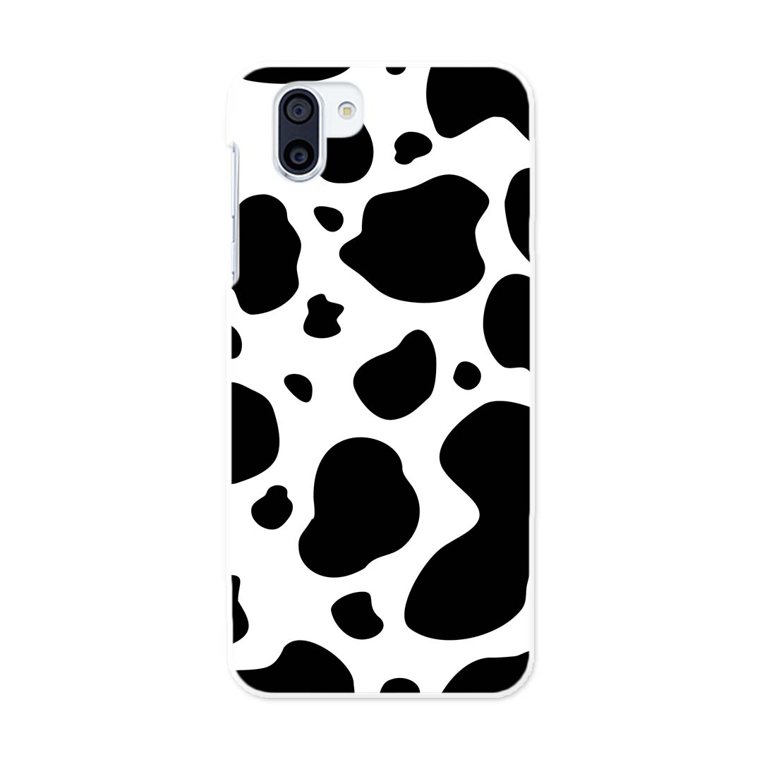 SH-03K AQUOS R2 アクオスアールツー docomo sh03k ドコモ スマホ カバー ケース スマホケース スマホカバー PC ハードケース 008658 牛柄　白黒　模様