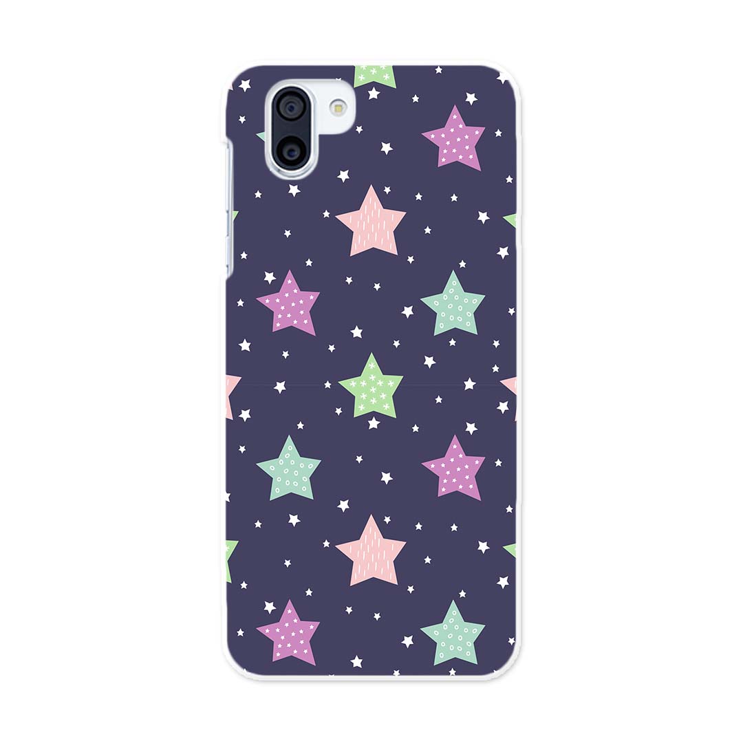 SHV42 AQUOS R2 アクオス アールツー au エーユー shv42 スマホ カバー ケース スマホケース スマホカバー PC ハードケース 010245 星 カラフル 紺