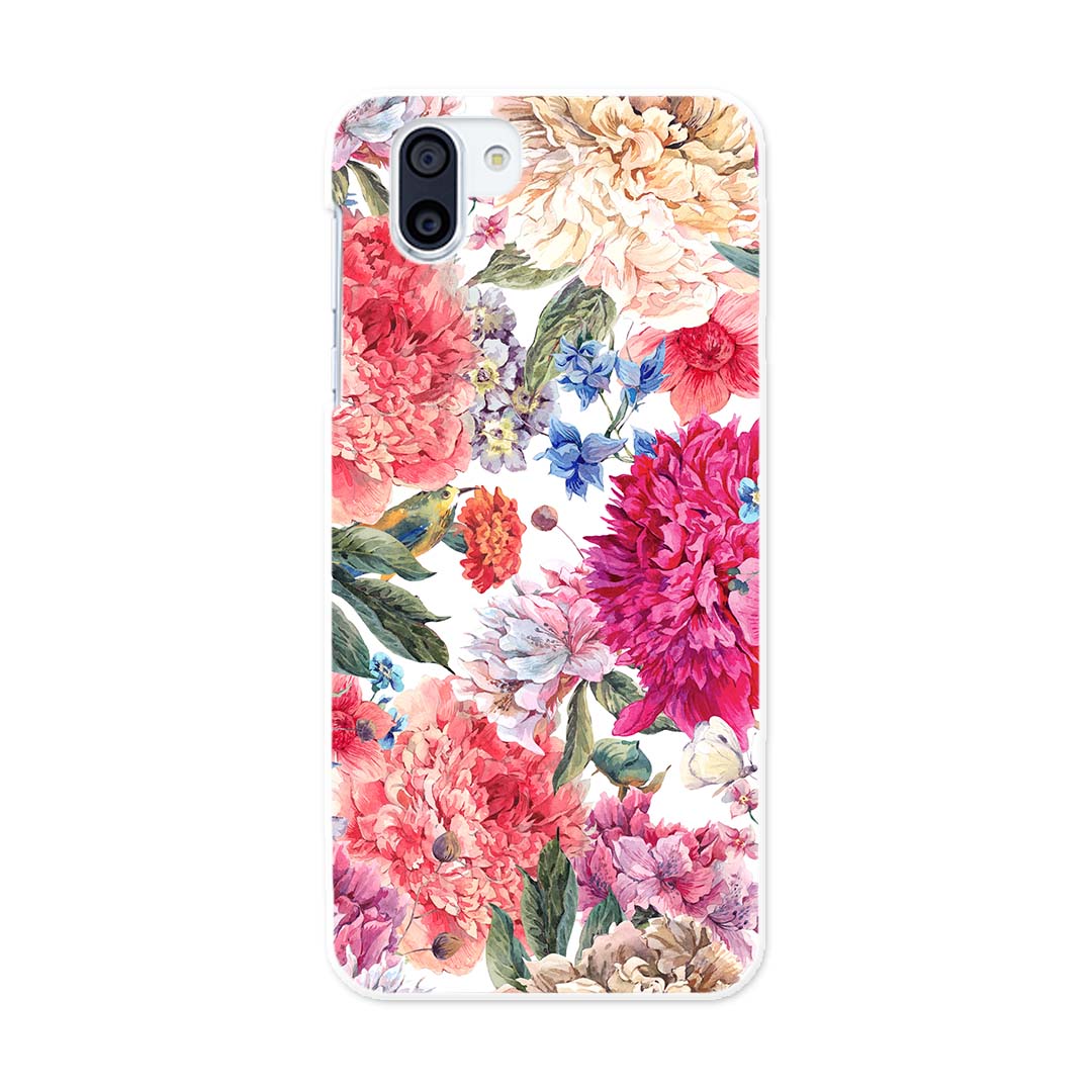 SH-03K AQUOS R2 アクオスアールツー docomo sh03k ドコモ スマホ カバー スマホケース スマホカバー PC ハードケース 011883 花柄　赤　ピンク
