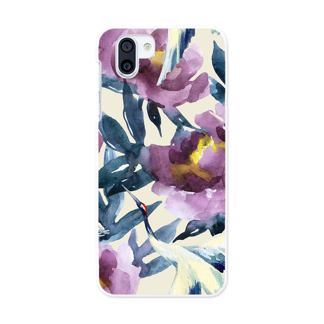 SH-03K AQUOS R2 アクオスアールツー docomo sh03k ドコモ スマホ カバー スマホケース スマホカバー PC ハードケース 012162 花　鶴　鳥