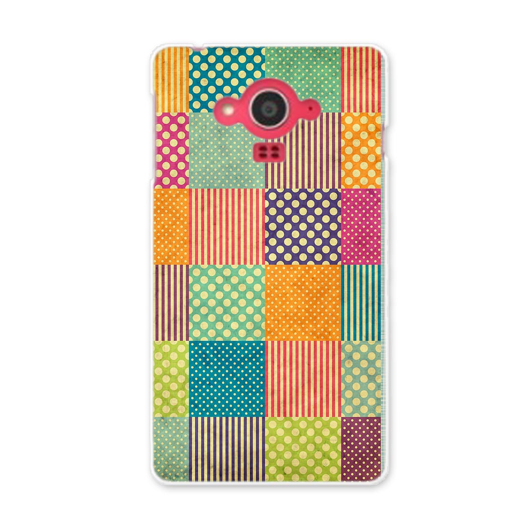 SH-04G AQUOS EVER アクオスエバー sh04g docomo ドコモ スマホ カバー スマホケース スマホカバー PC ハードケース 水玉　縞模様　カラフル チェック・ボーダー 005341