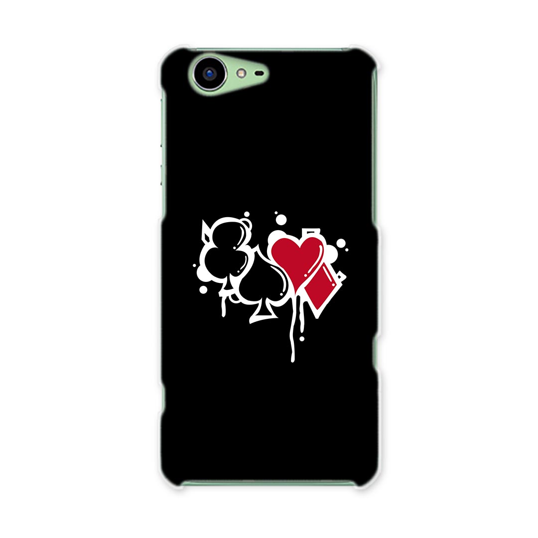 SH-04H AQUOS ZETA アクオスフォン ゼータ sh04h docomo ドコモ スマホ カバー スマホケース スマホカバー PC ハードケース クローバー　トランプ ユニーク 001528