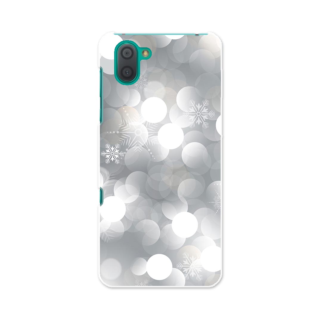 SHV44 AQUOS R3 アクオス アールスリー au エーユー shv44 スマホ カバー 全機種対応 あり ケース スマホケース スマホカバー TPU ソフトケース 001450 水玉　雪の結晶