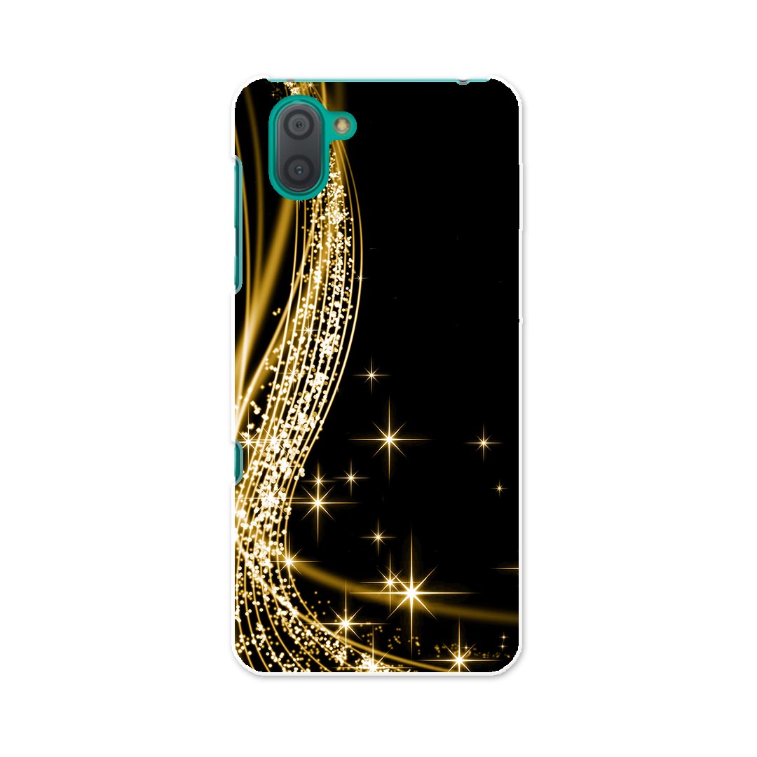 808SH AQUOS R3 アクオス アールスリー 808sh softbank ソフトバンク スマホ カバー ケース スマホケース スマホカバー PC ハードケース 002944 シンプル　黒　金のサムネイル