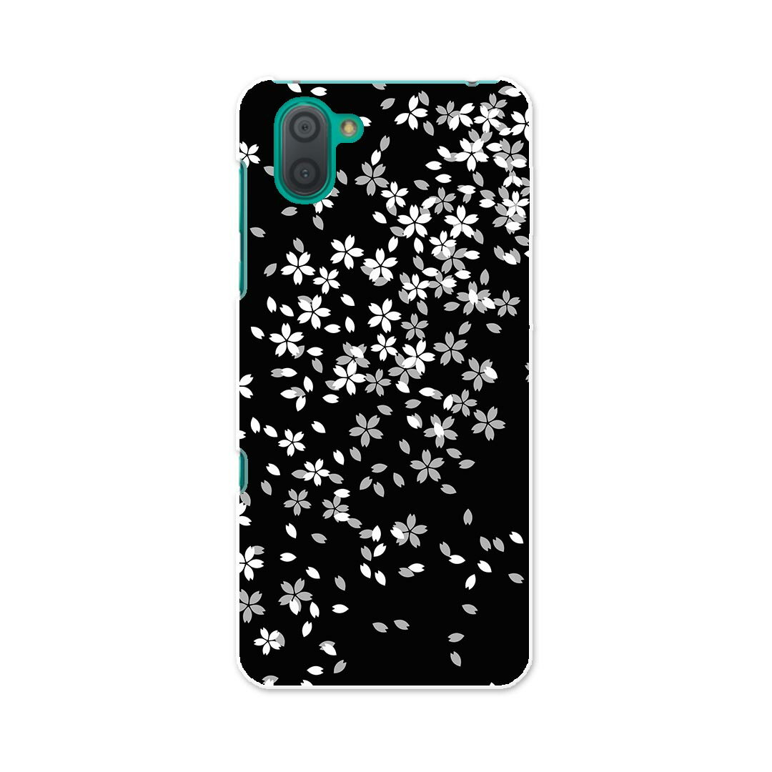 808SH AQUOS R3 アクオス アールスリー 808sh softbank ソフトバンク スマホ カバー ケース スマホケース スマホカバー TPU ソフトケース 004473 桜 花 黒