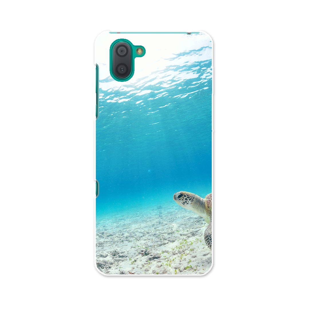 SH-04L AQUOS R3 アクオス アールスリー sh04l docomo ドコモ スマホ カバー ケース スマホケース スマホカバー PC ハードケース 004605 ウミガメ　海　写真