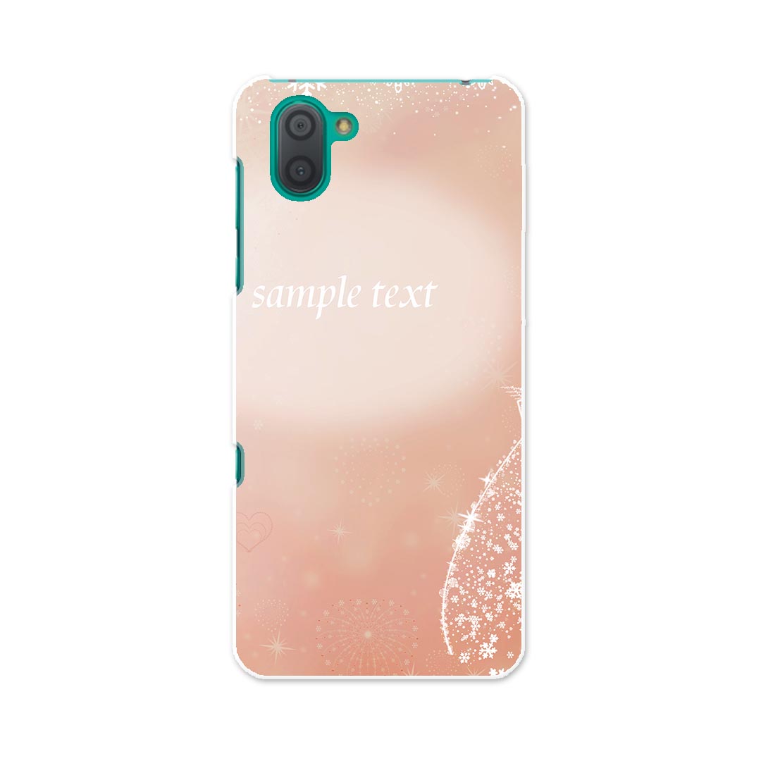 808SH AQUOS R3 アクオス アールスリー 808sh softbank ソフトバンク スマホ カバー ケース スマホケース スマホカバー PC ハードケース 004820 雪　結晶　ピンク