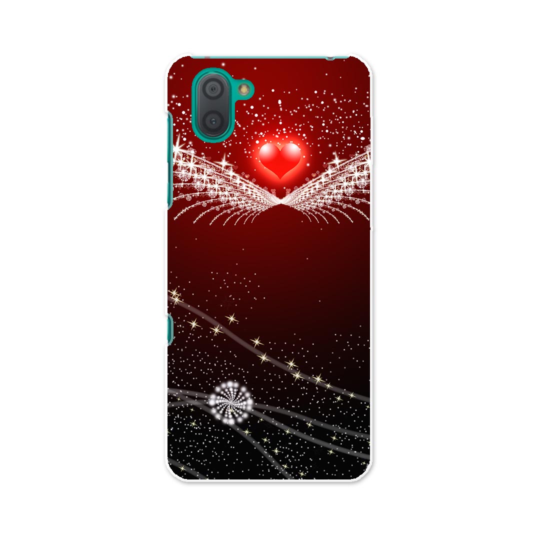 808SH AQUOS R3 アクオス アールスリー 808sh softbank ソフトバンク スマホ カバー ケース スマホケース スマホカバー TPU ソフトケース 004822 ハート　羽　翼