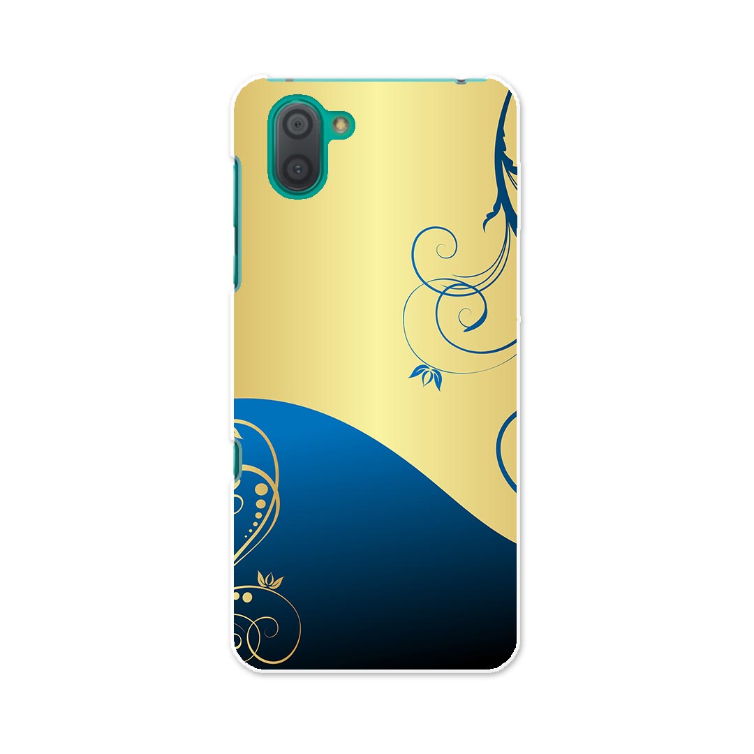 SH-04L AQUOS R3 アクオス アールスリー sh04l docomo ドコモ スマホ カバー ケース スマホケース スマホカバー PC ハードケース 007538 植物　青　ブルー　イエロー