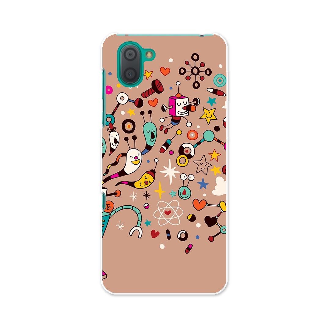 808SH AQUOS R3 アクオス アールスリー 808sh softbank ソフトバンク スマホ カバー ケース スマホケース スマホカバー TPU ソフトケース 008079 ロボット　イラスト　キャラクター　カラフル