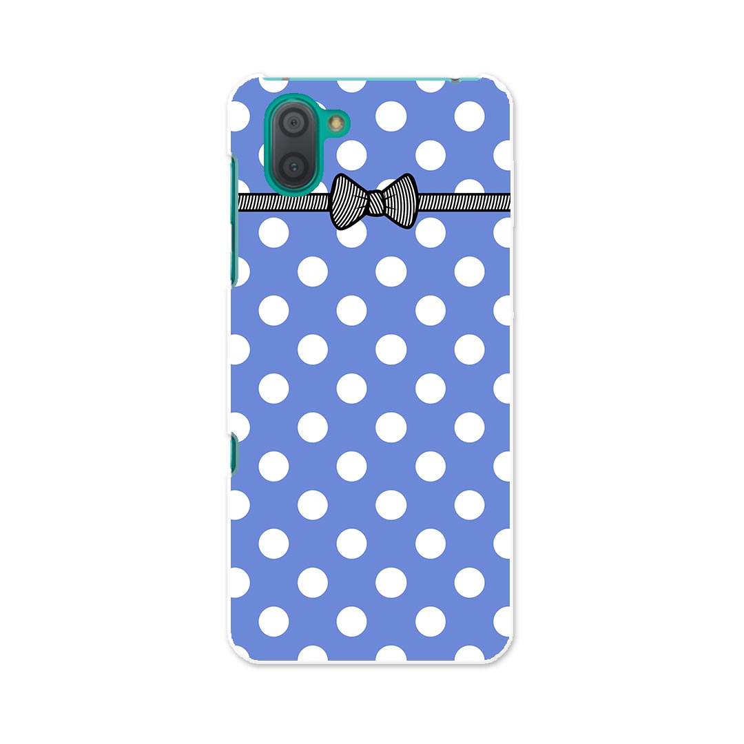 樂天商城 - SH-04L AQUOS R3 アクオス アールスリー sh04l docomo ドコモ スマホ カバー ケース スマホケース スマホカバー PC ハードケース 010102 水玉　リボン　青