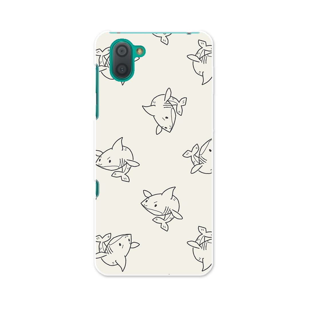 808SH AQUOS R3 アクオス アールスリー 808sh softbank ソフトバンク スマホ カバー ケース スマホケース スマホカバー PC ハードケース 010707 サメ 海 生き物