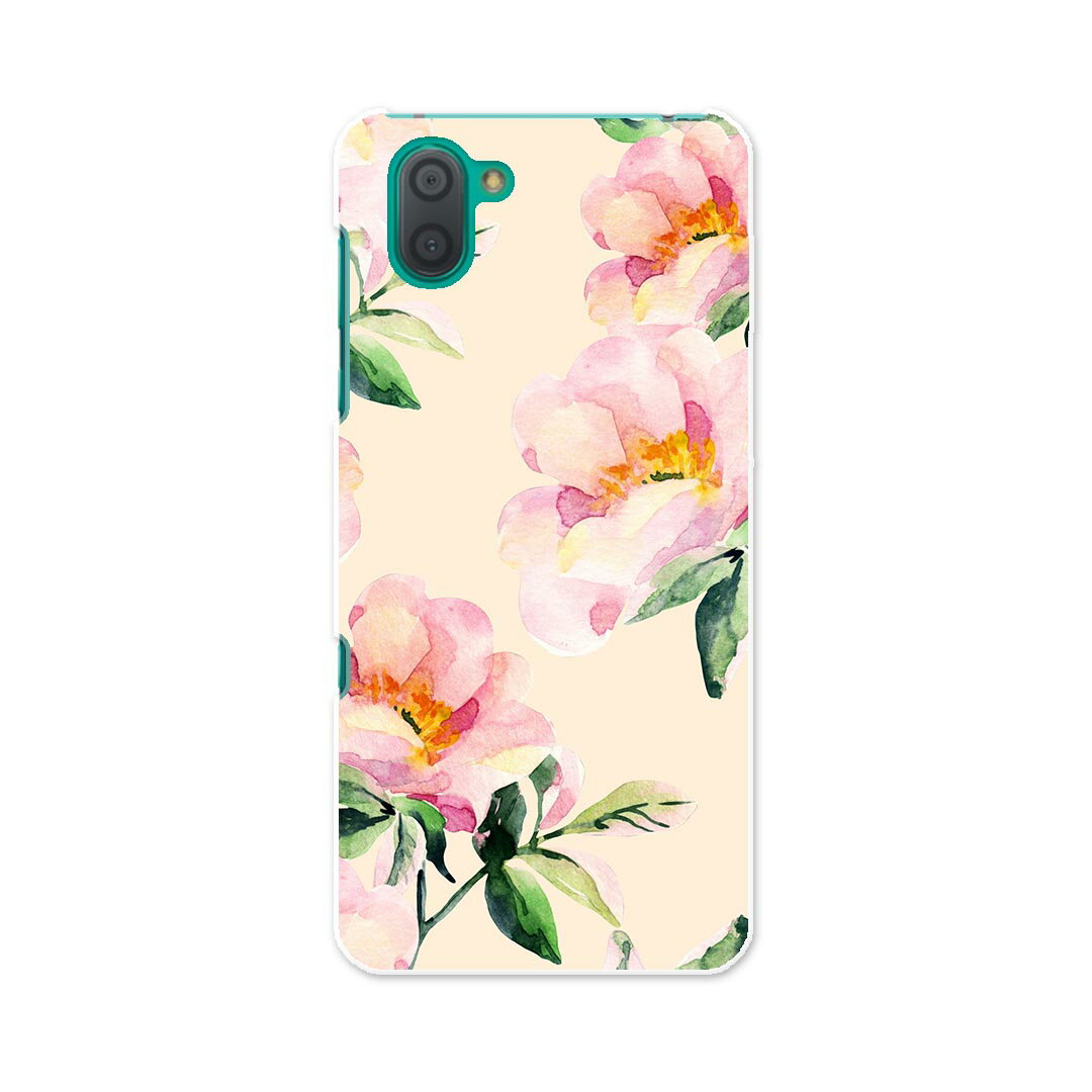 SH-04L AQUOS R3 アクオス アールスリー sh04l docomo ドコモ スマホ カバー ケース スマホケース スマホカバー PC ハードケース 012590 花柄　花　ベージュ