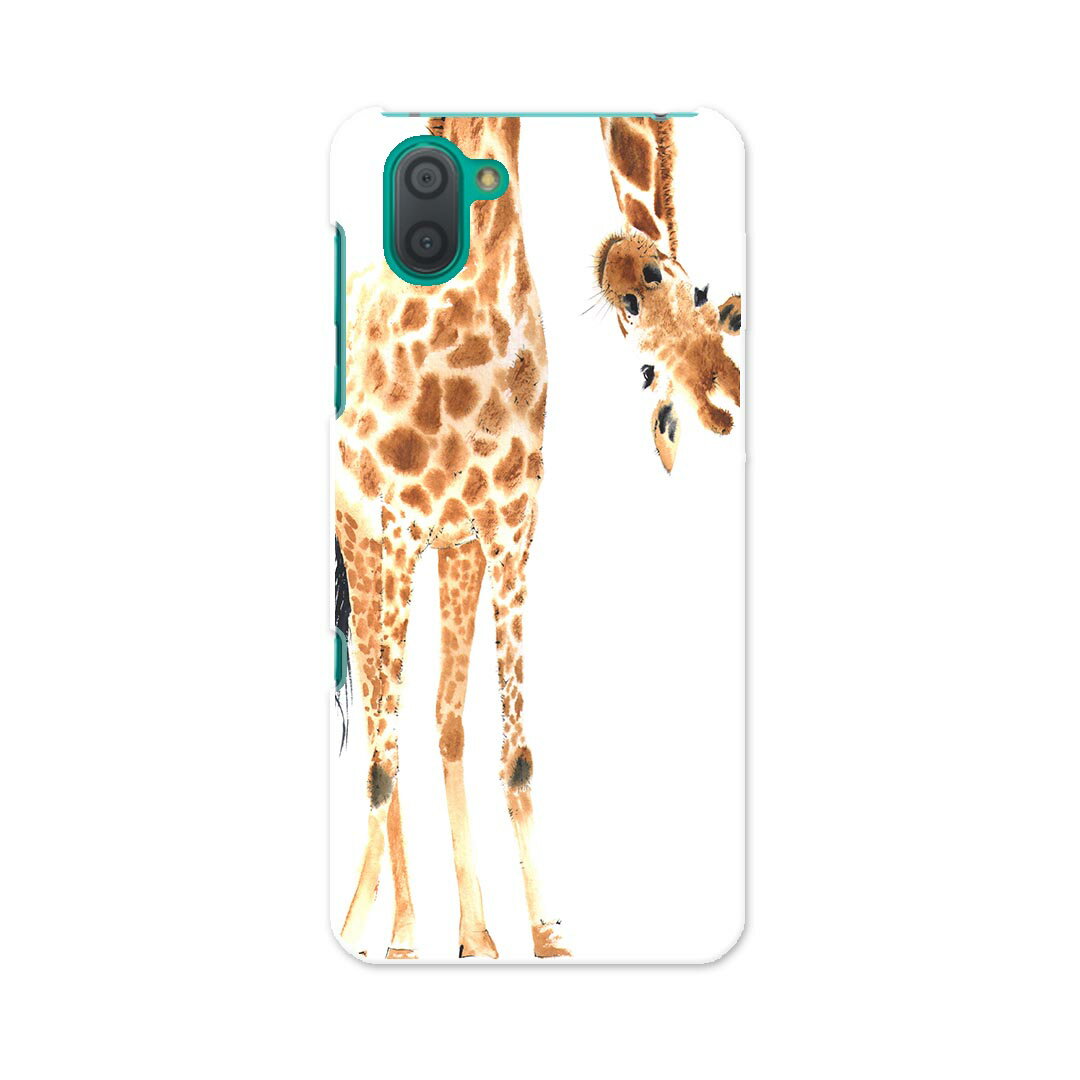 SH-04L AQUOS R3 アクオス アールスリー sh04l docomo ドコモ スマホ カバー ケース スマホケース スマホカバー PC ハードケース 014166 きりん　動物　アニマル