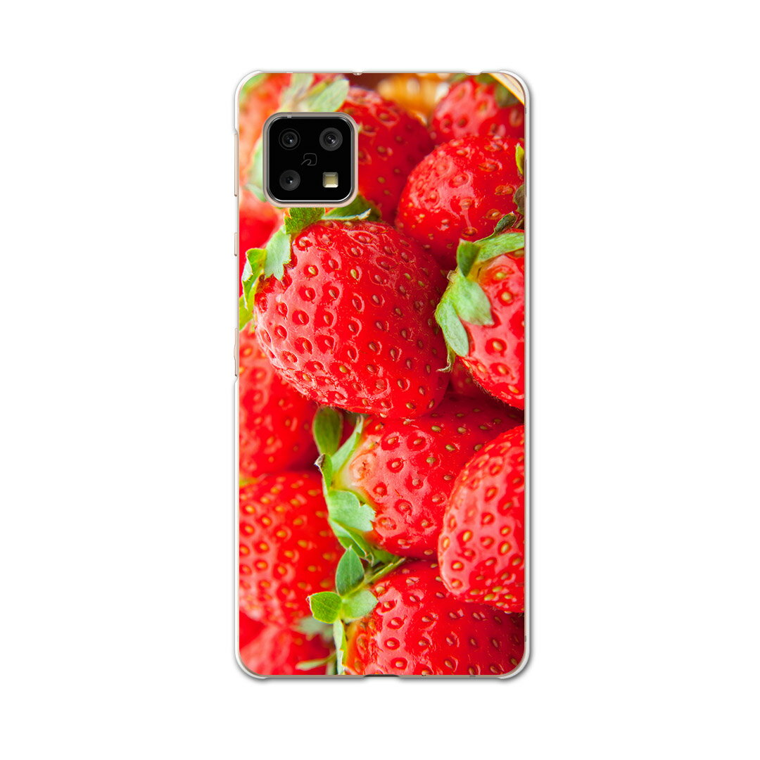 AQUOS Sense4 専用ケース ハードケース SH-41A docomo ドコモ igcase スマホカバー カバー ケース 000149 写真・風景 苺 いちご 赤 果物
