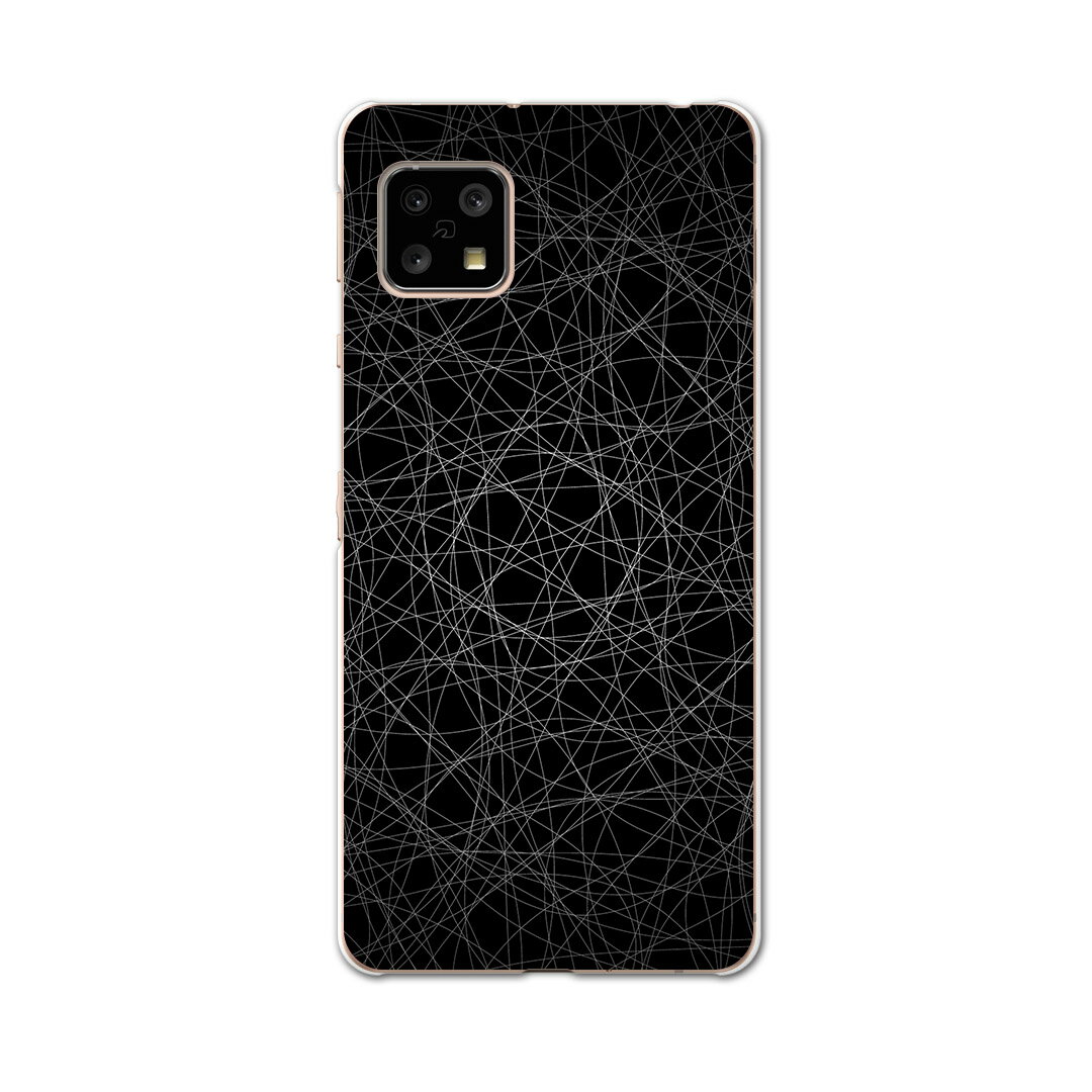 樂天商城 - AQUOS sense5G 専用ケース ハードケース SH-53A docomo ドコモ igcase スマホカバー カバー ケース 000308 その他 黒　鉛筆　デザイン