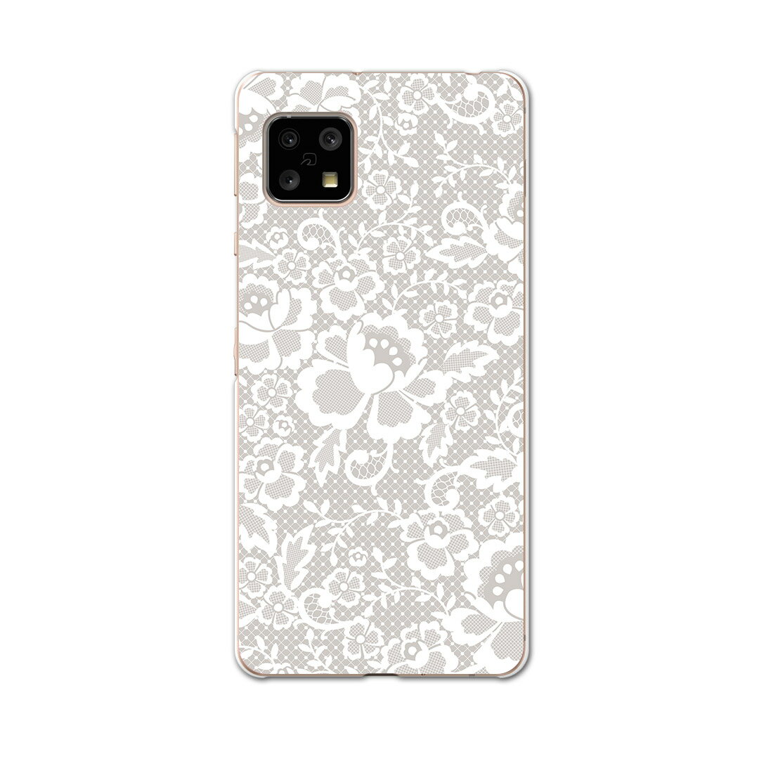 AQUOS Sense4 専用ケース ハードケース SH-41A docomo ドコモ igcase スマホカバー カバー ケース 004578 その他 花　ガーリー　白