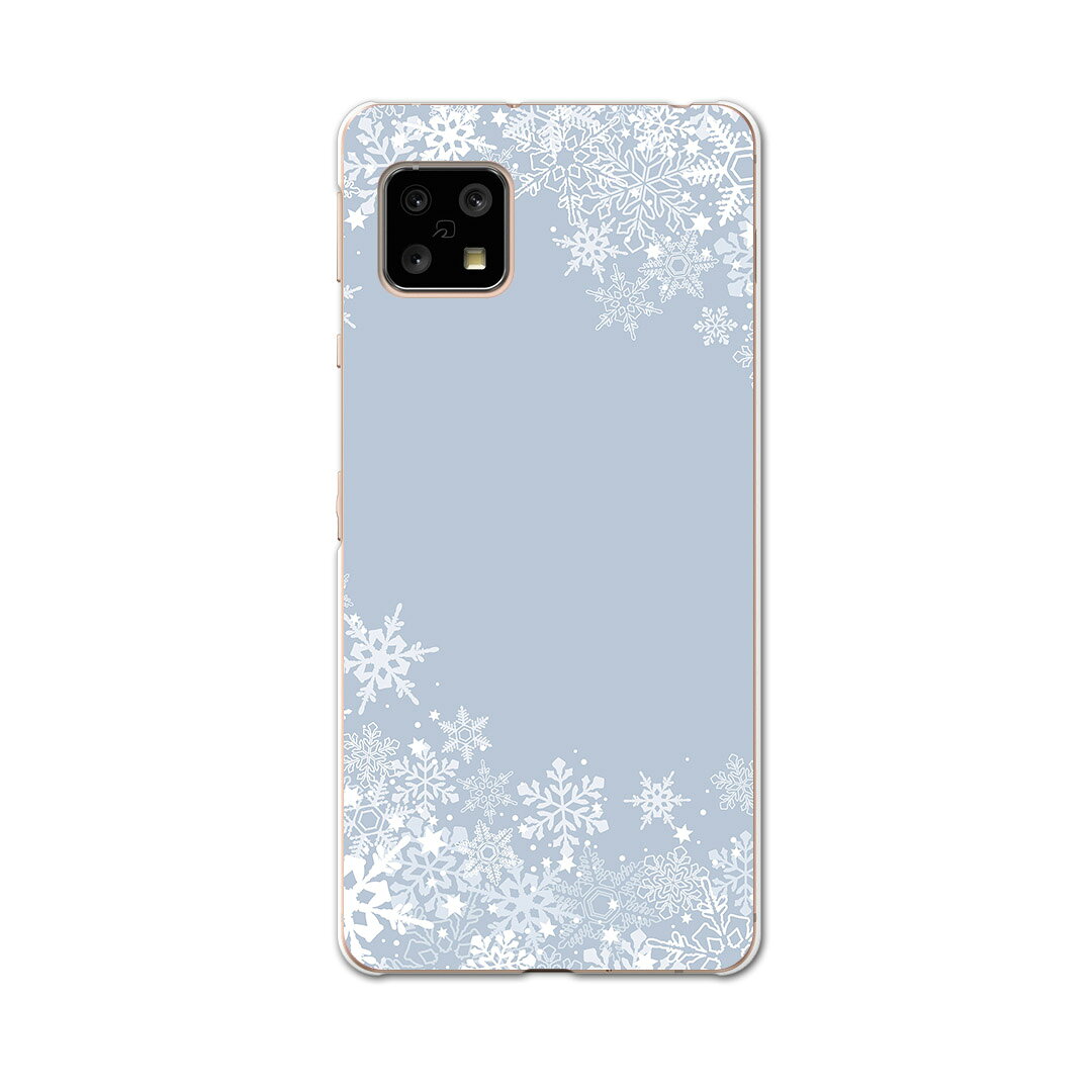 AQUOS Sense4 専用ケース ハードケース SH-41A docomo ドコモ igcase スマホカバー カバー ケース 004709 ラグジュアリー 雪　結晶　シンプル