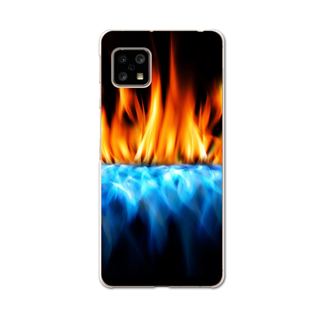 AQUOS sense5G 専用ケース ハードケース SH-53A docomo ドコモ igcase スマホカバー カバー ケース 005691 クール 炎　赤　青