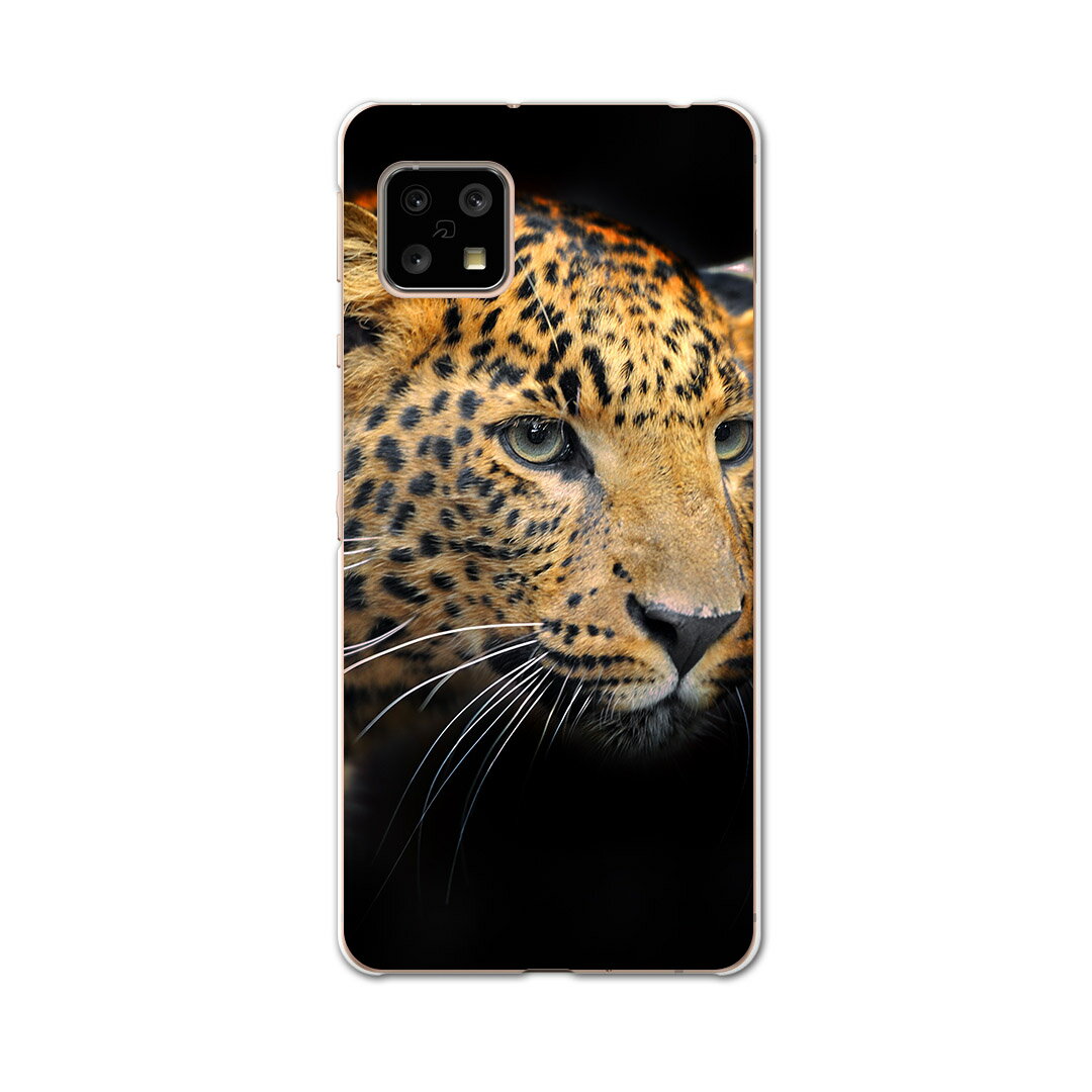 AQUOS sense5G 専用ケース ハードケース SH-53A docomo ドコモ igcase スマホカバー カバー ケース 006775 アニマル 写真　動物　ヒョウ(2.0)
