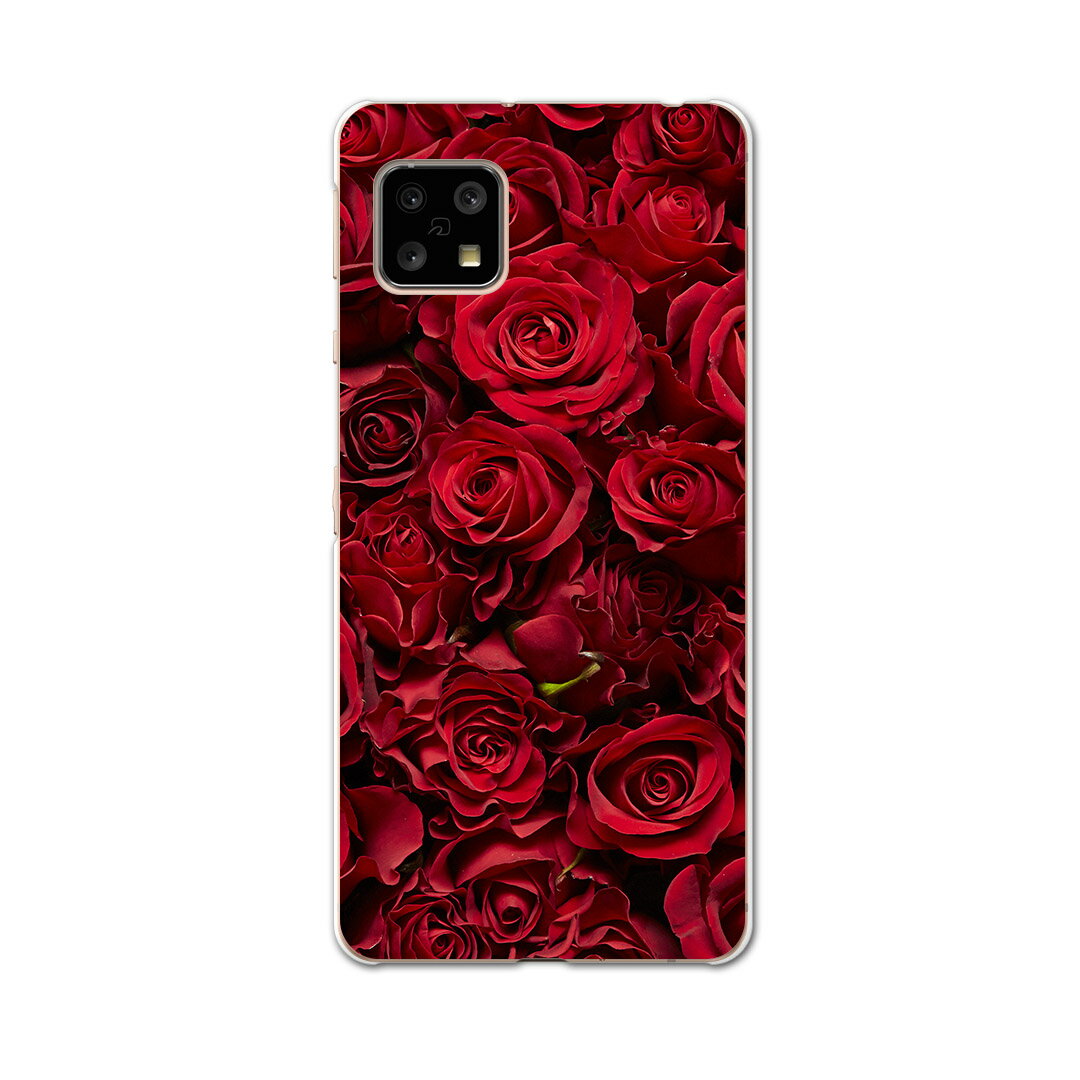 AQUOS sense5G 専用ケース ハードケース SH-53A docomo ドコモ igcase スマホカバー カバー ケース 008204 フラワー 花　フラワー　写真　薔薇　赤　レッド